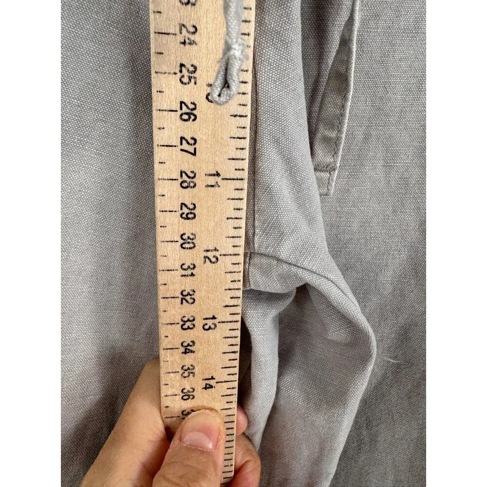 Zara LOW WAIST LOOSE JEANS linen blend Collection‎ baggy 90s grey sz L
